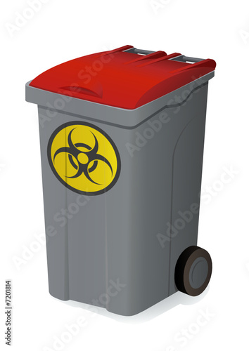 Container de déchets biologiques rouge