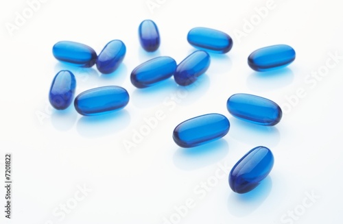 Blue capsules
