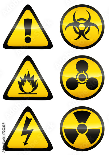 Collection de panneaux de danger (métal) photo