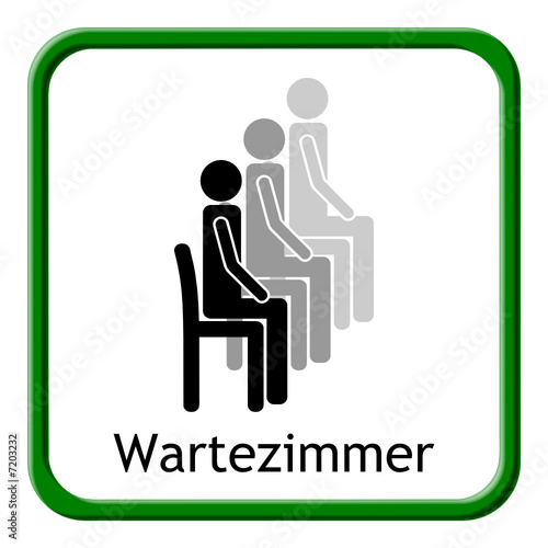 wartezimmer schild