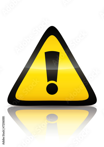 Symbole de danger (reflet métal)