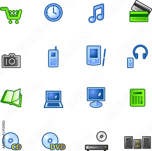 colourful e-shop icons