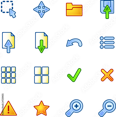 colourful viewer icons