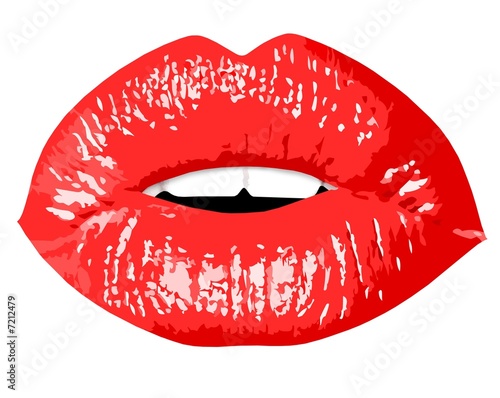 Red kiss lips - illustration