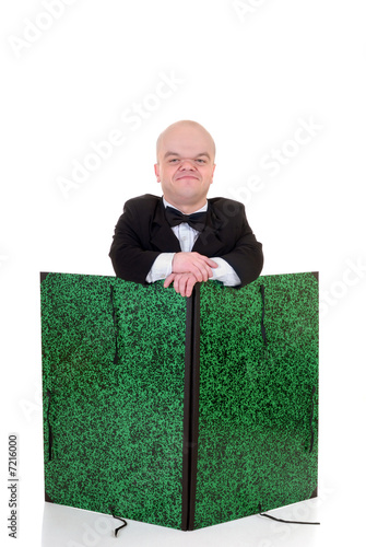 Dwarf, little man waiter photo