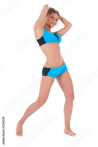 Girl practicing fitness