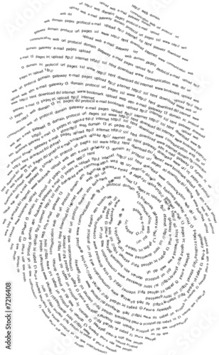 Thumb made with words photo