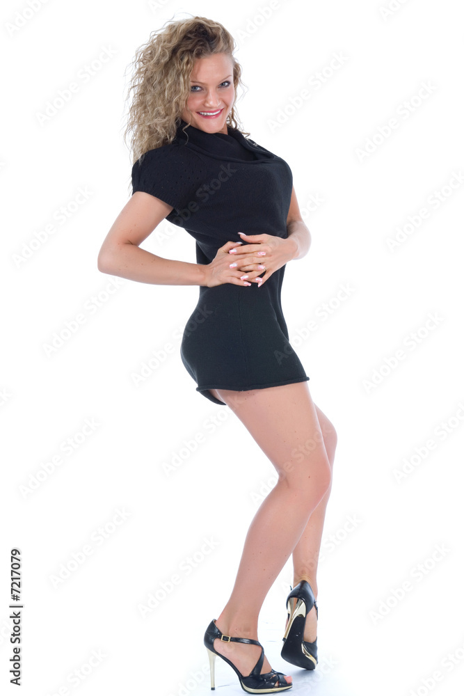 Fototapeta premium portrait of the nude blonde with blue eyes