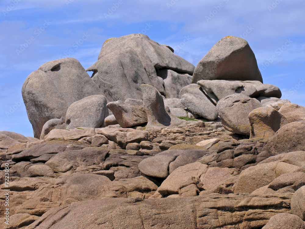 Ploumanac'h, Felsen in der Nord-Bretagne, Granitküste