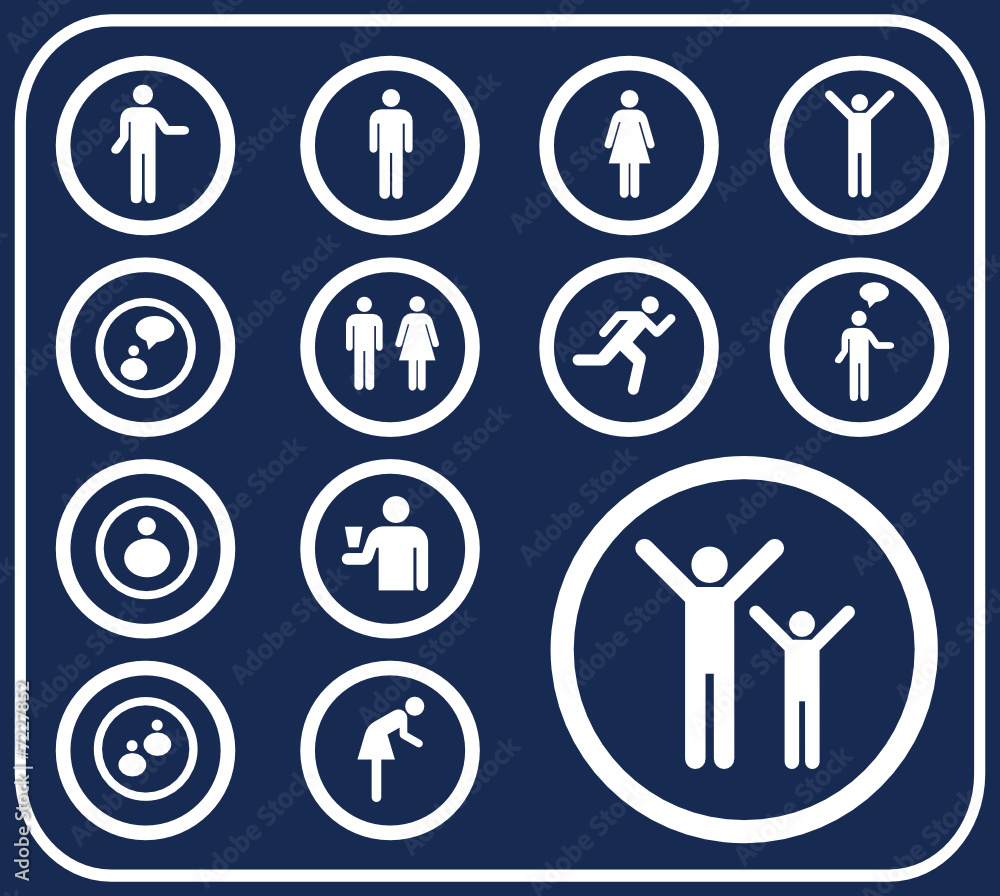 Set buttons - 3_D. People Set buttons - 3_D. People