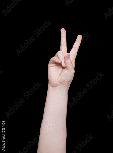 sign language number two © Matthew Antonino