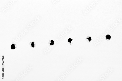 Holes on paper photo