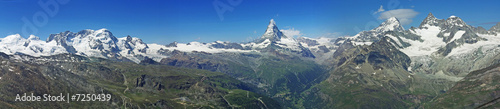 Panorama hoch über Zermatt