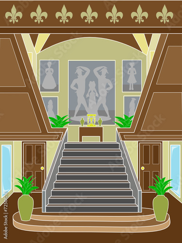 Grand Staircase upscale setting 