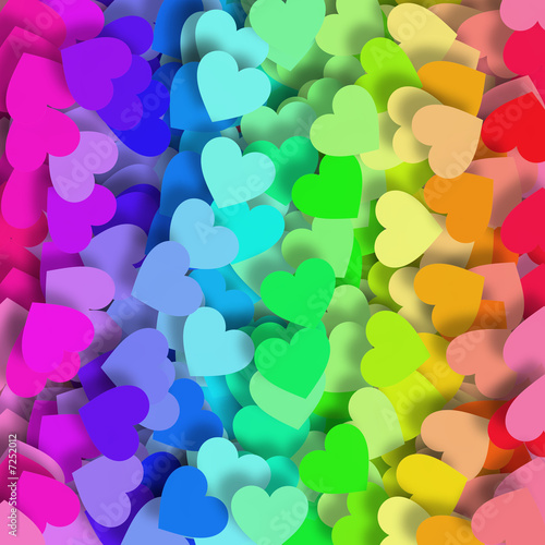 Colorful hearts