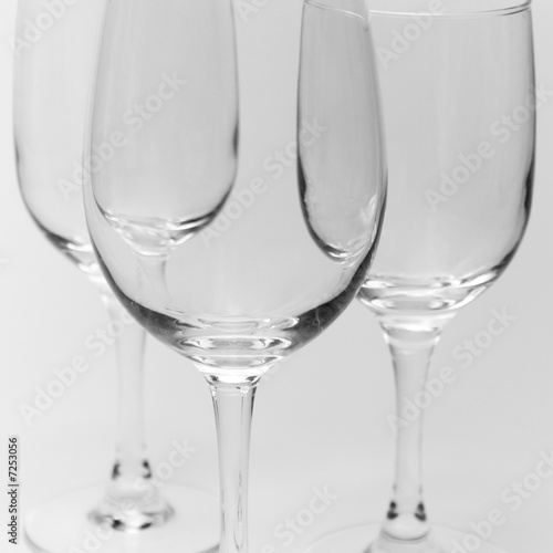 three glasses close-up