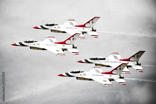 Canvas Print Thunderbirds F16's in Formation