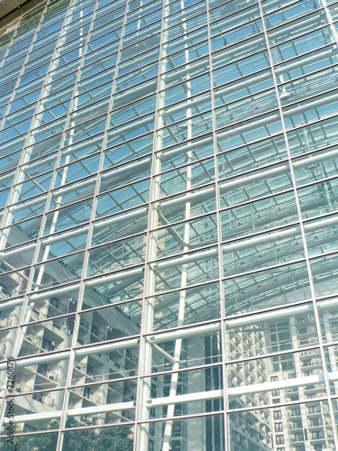 glass exterior of modern building
