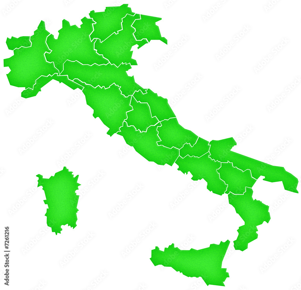 Carte Italie Grain de Verdure