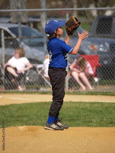Wall Mural little league baseball player