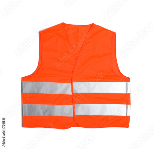 high visibility vest on white