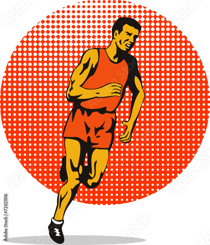 Marathon man sprinting to the finish