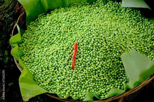 Fresh green peas
