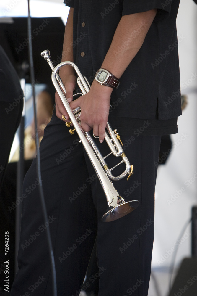 Fototapeta premium Trumpet Player Waiting