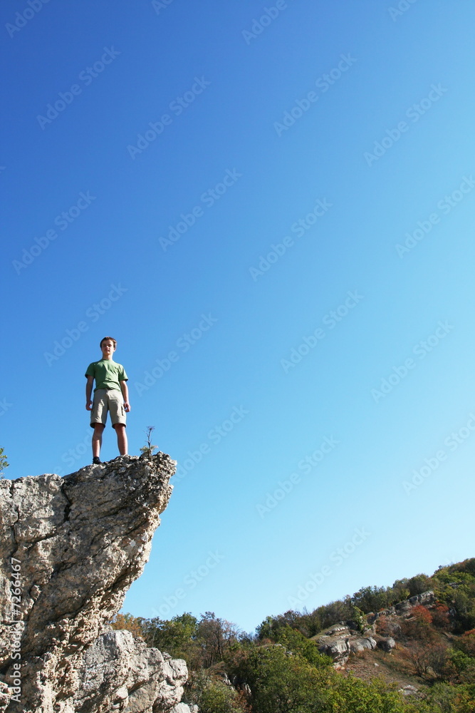 Boy on the cliff