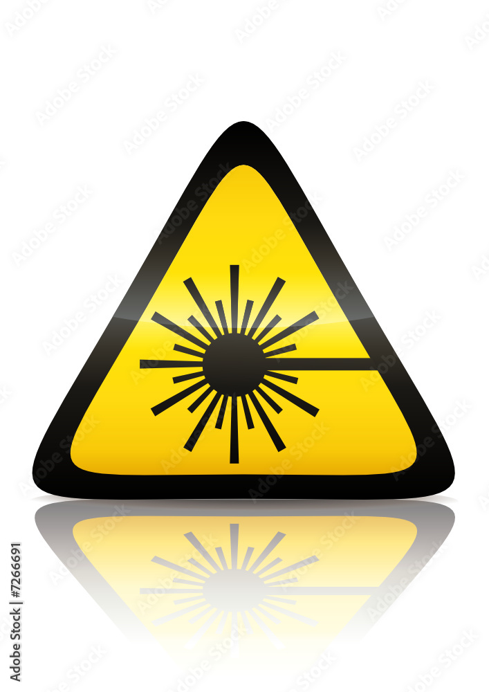 Symbole de danger rayon laser (reflet métal) Symbole de danger rayon laser (reflet métal)