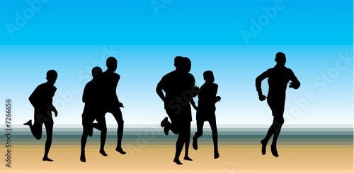 COURSE A PIED SUR LA PLAGE