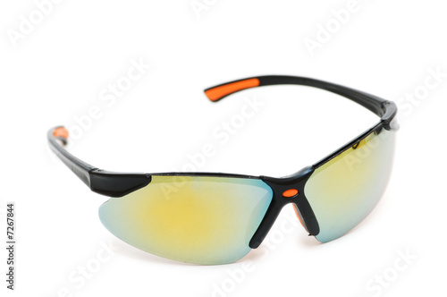 Tinted sunglasses isolated on the white background