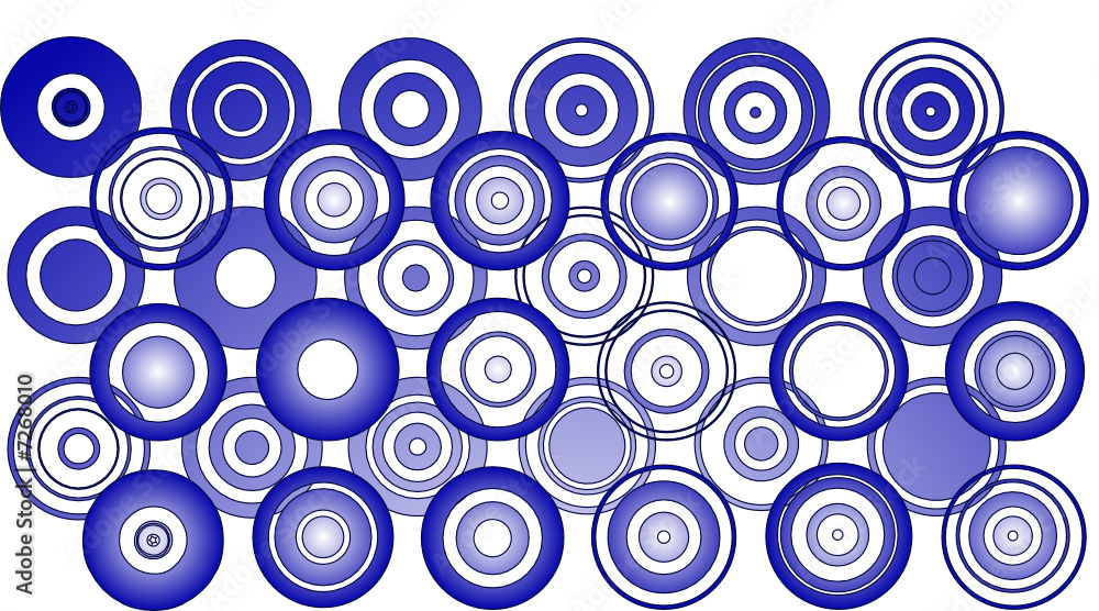 cercles abstraits sur fond blanc