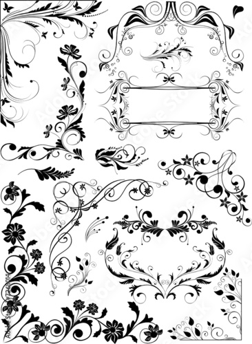 ornamental corners - vector