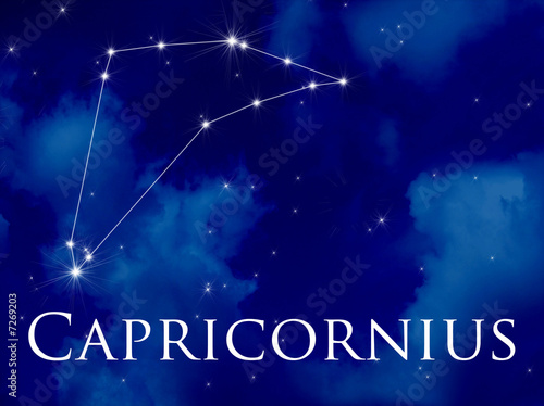 Tableau sur toile costellazione del capricorno