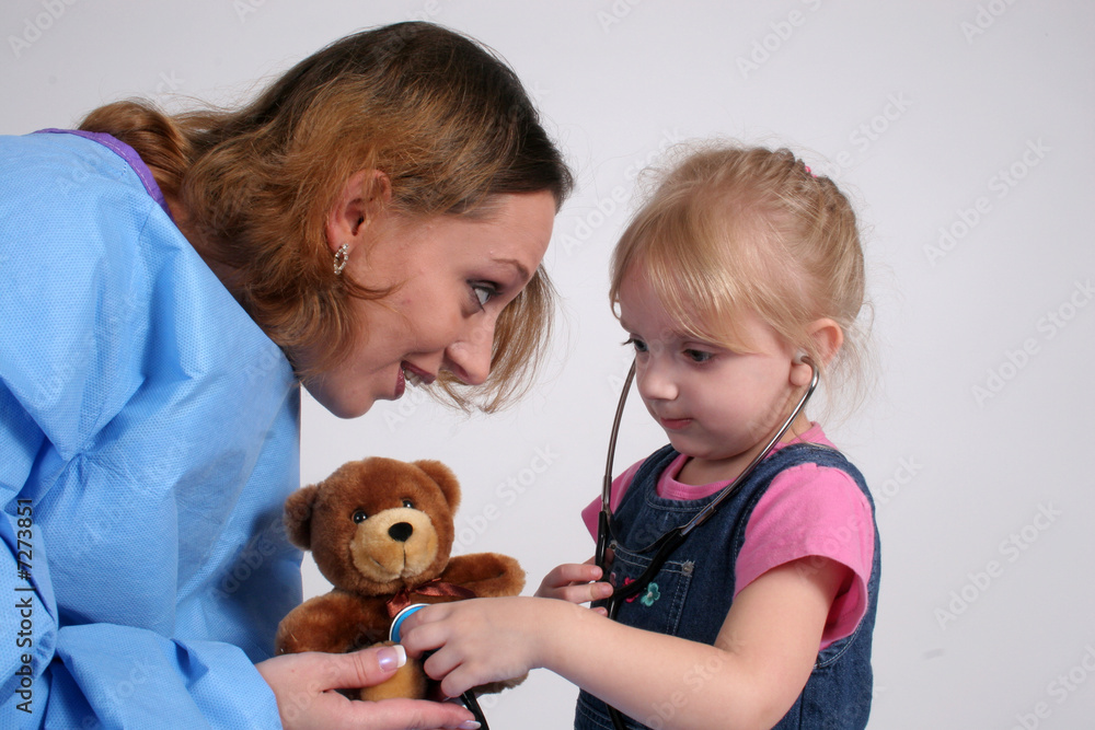 Nurse with young patient Nurse with young patient