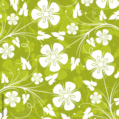 Decorative floral pattern, vector illustration 