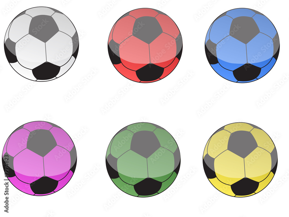 Colourful Footballs Colourful Footballs
