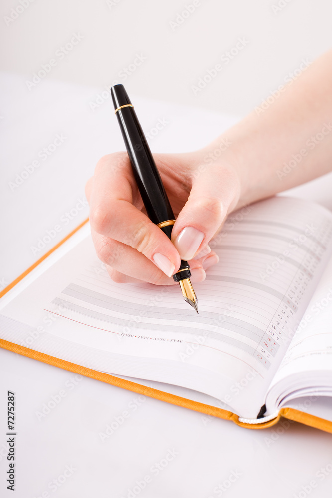 hand with pen hand with pen