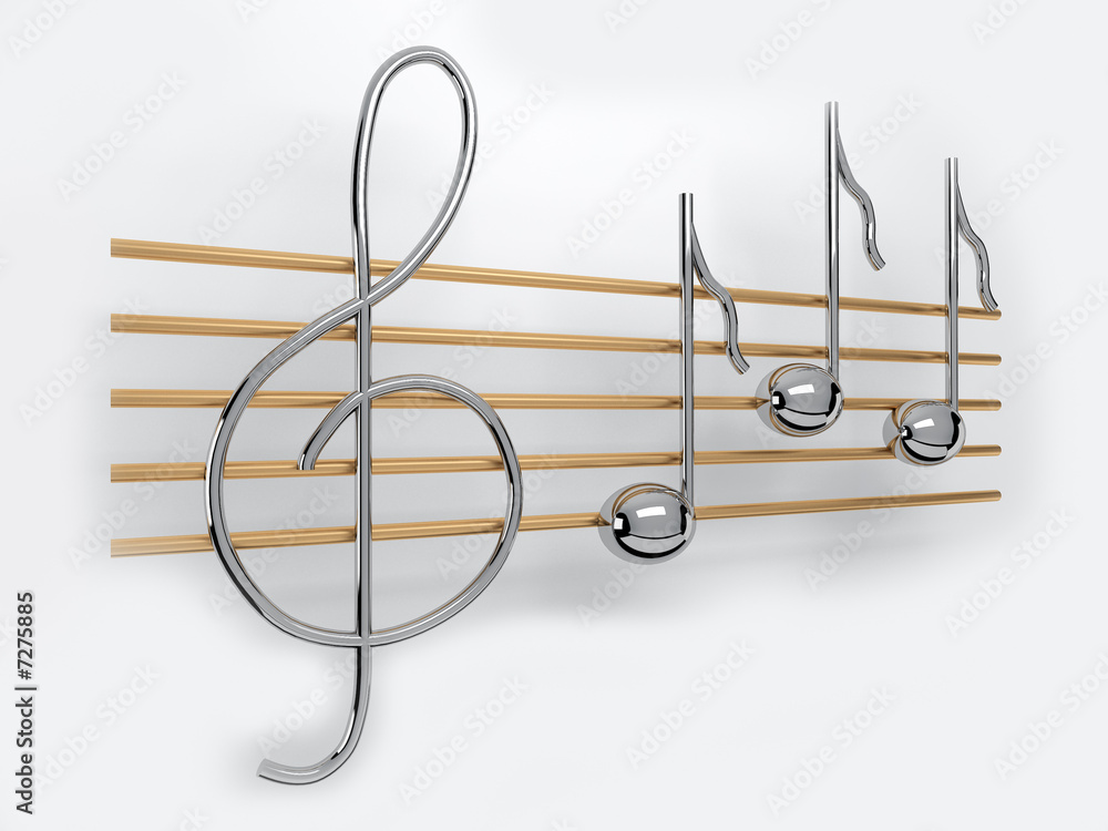 Fototapeta premium notes on the staff