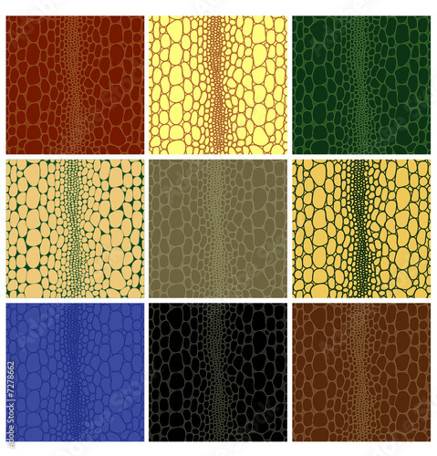 Seamless pattern of crocodile leather to background.