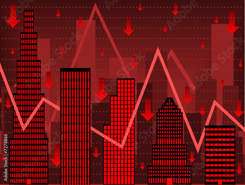 City bar chart - financial bust 