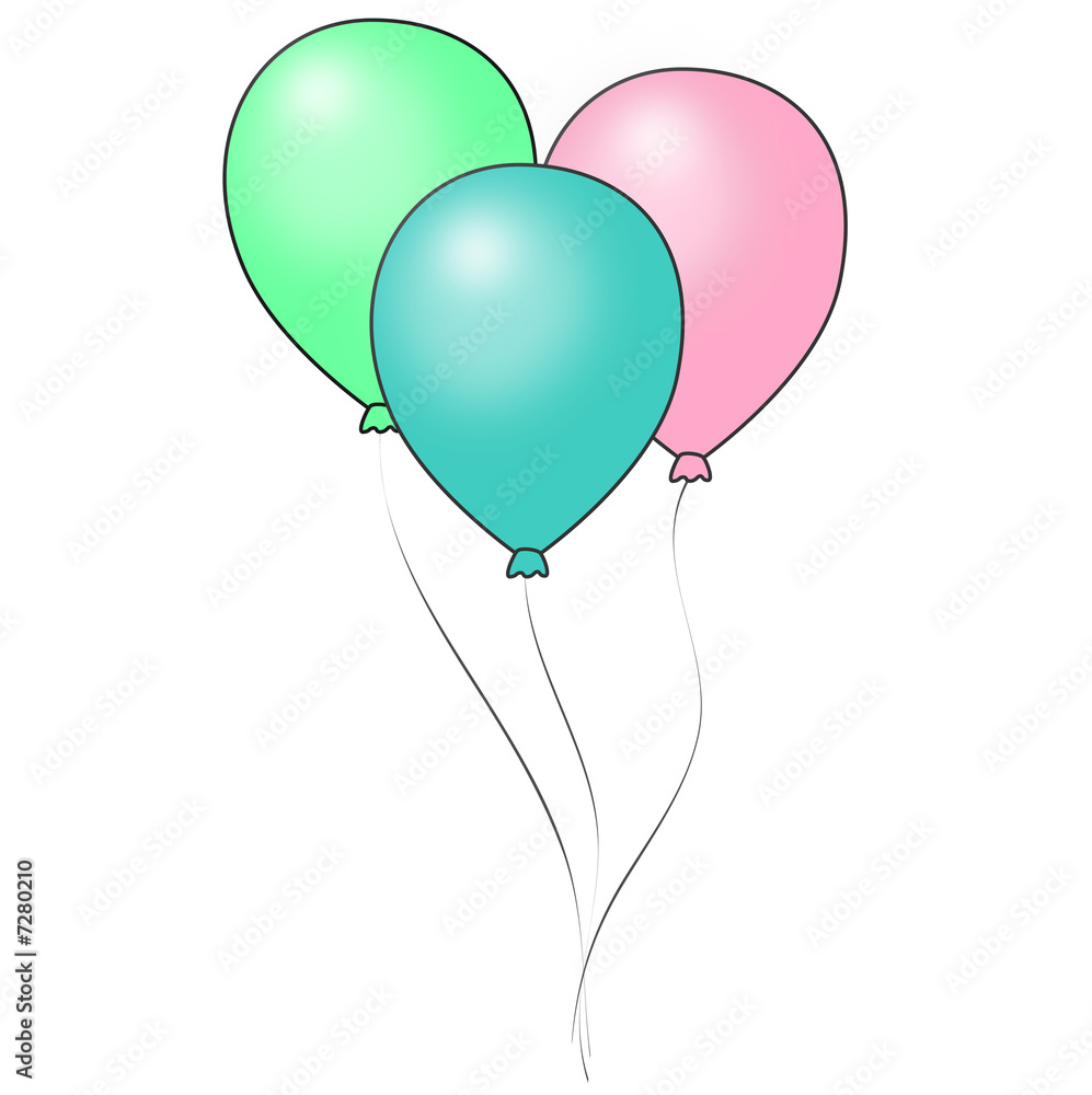 Shiny Pastel Balloons Shiny Pastel Balloons