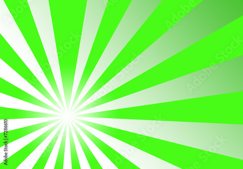 Sunburst Green Abstract Background