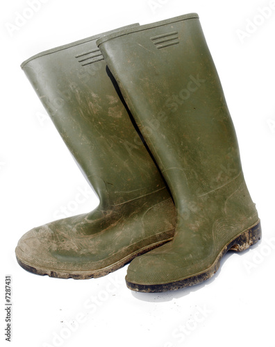 Old dirty wellington boots
