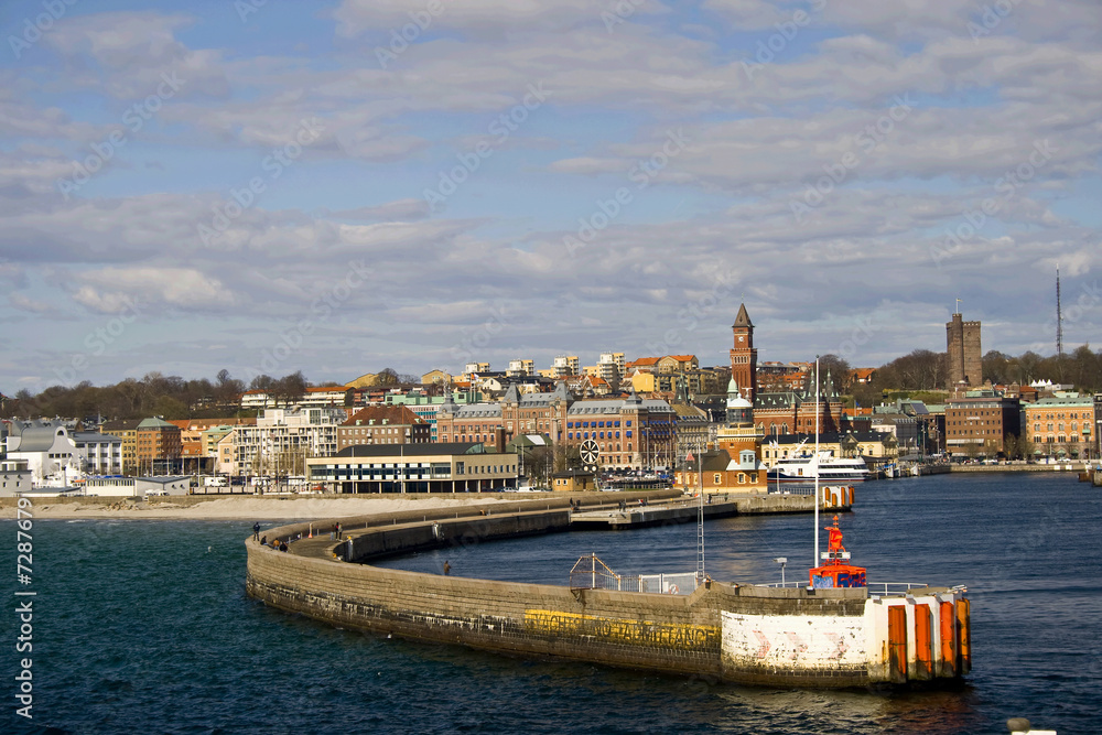 Image of the ferry port at Helsingborg, Sweden. 