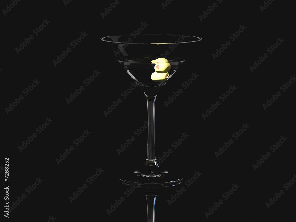 Glass on a black background Glass on a black background