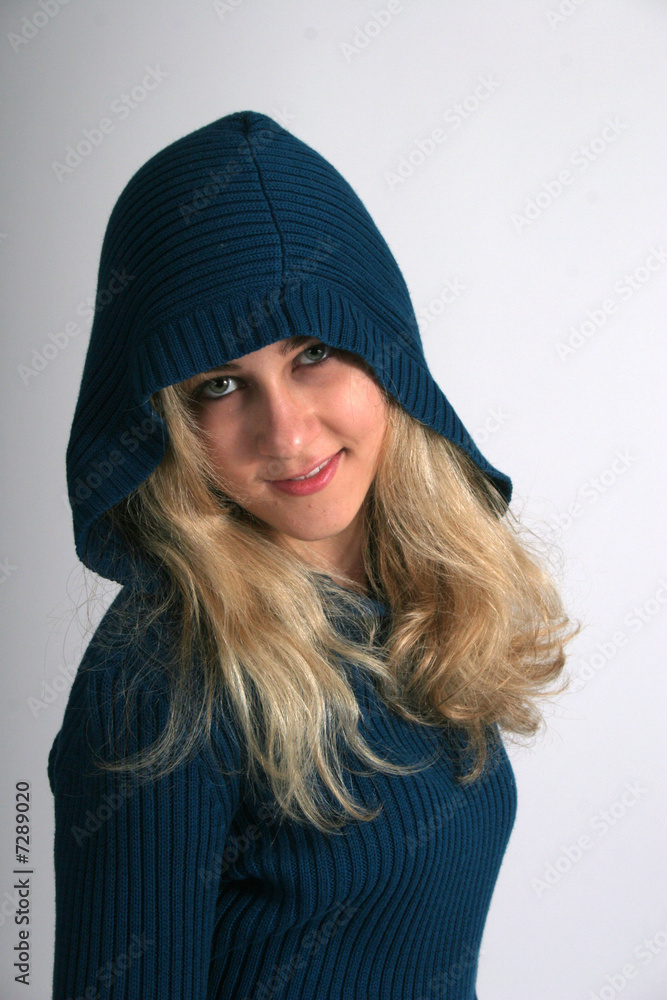Pretty friendly blond with eye contact