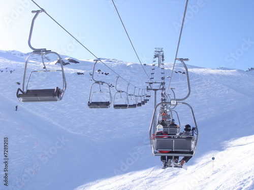 schilift in den alpen