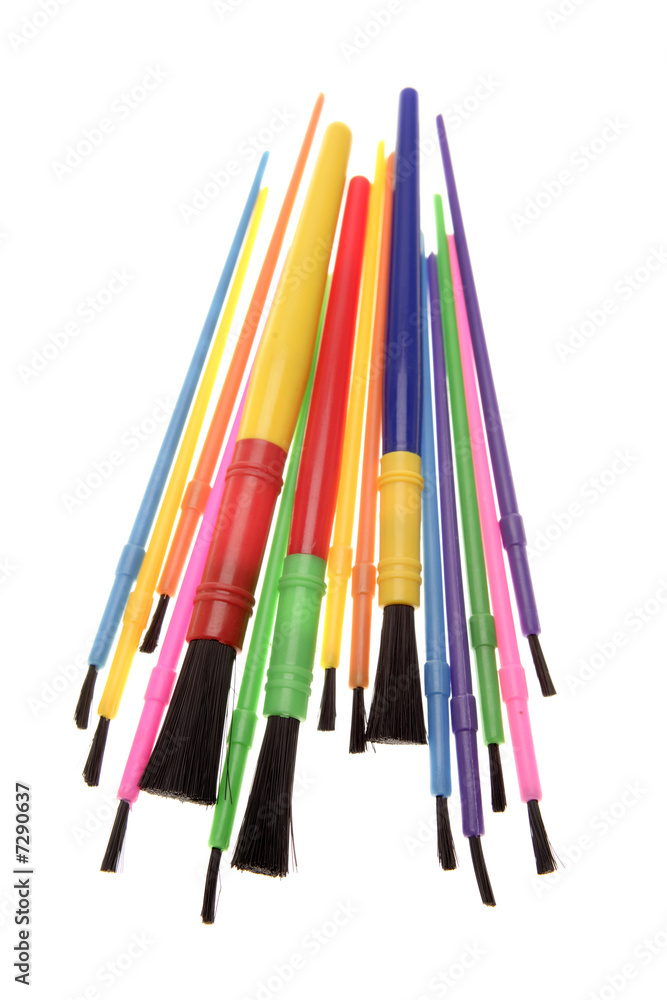 Paintbrushes isolated over white Paintbrushes isolated over white